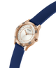 GW0766L4 GUESS Ladies Blue Rose Gold Tone Analog Watch lifestyle angle