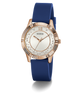 GW0766L4 GUESS Ladies Blue Rose Gold Tone Analog Watch angle