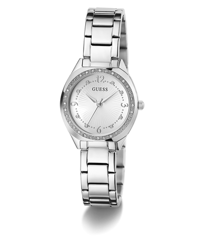 GW0767L1 GUESS Ladies Silver Tone Analog Watch angle