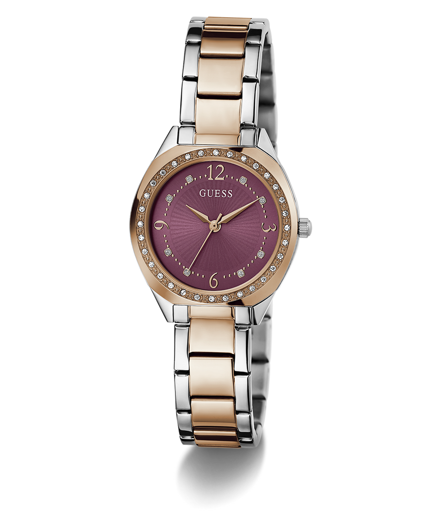 Silicone Watch Guess Watches For Women Amazon GUESS Ladies 2-Tone