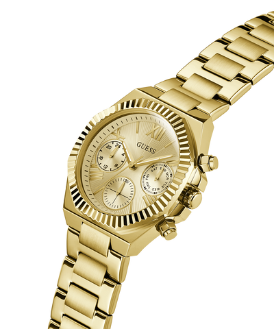 GW0769L2 GUESS Ladies Gold Tone Multi-function Watch lifestyle