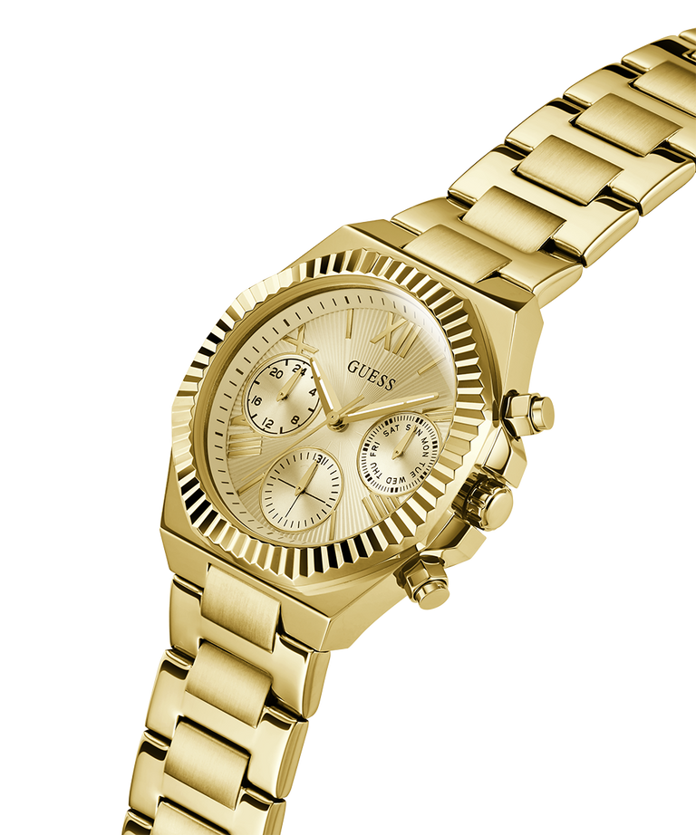 GW0769L2 GUESS Ladies Gold Tone Multi-function Watch lifestyle