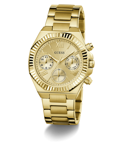 GW0769L2 GUESS Ladies Gold Tone Multi-function Watch angle