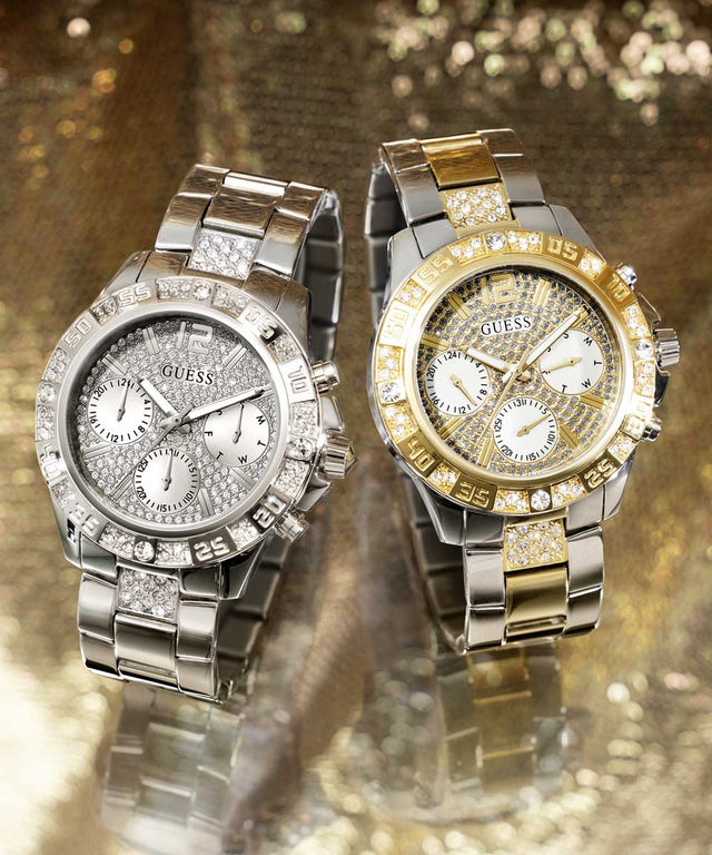 GW0771L1 GUESS Ladies Silver Tone Multi-function Watch two gold and silver watches lifestyle