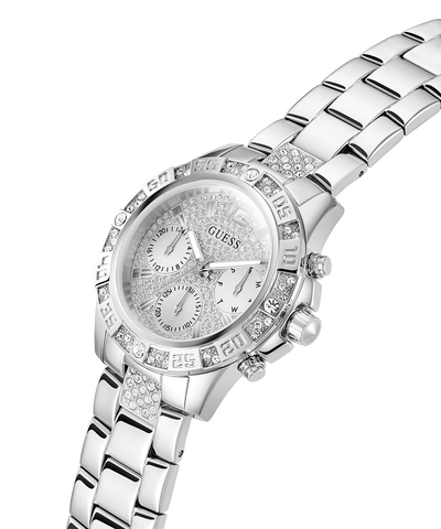 GW0771L1 GUESS Ladies Silver Tone Multi-function Watch lifestyle angle