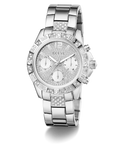 GW0771L1 GUESS Ladies Silver Tone Multi-function Watch angle