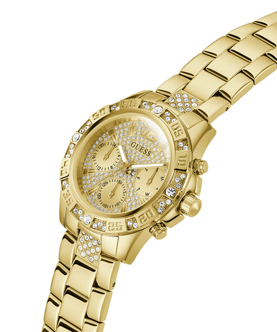 GW0771L2 GUESS Ladies Gold Tone Multi-function Watch lifestyle angle