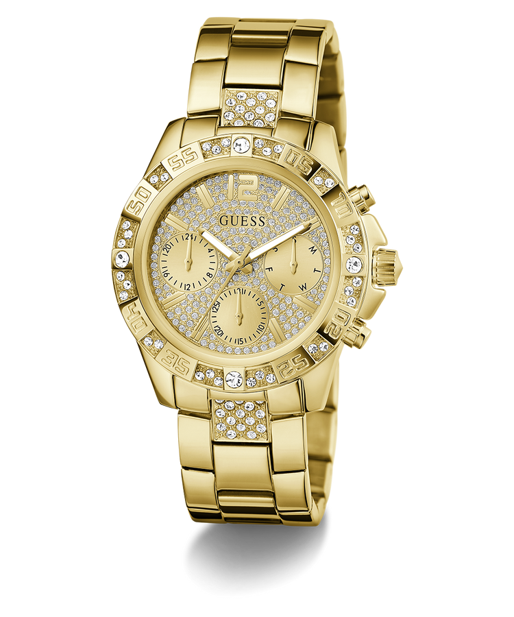 GW0771L2 GUESS Ladies Gold Tone Multi-function Watch angle