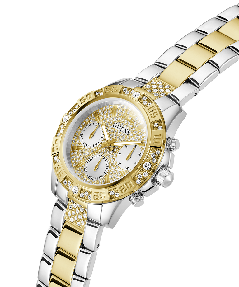 GW0771L3 GUESS Ladies 2-Tone Multi-function Watch lifestyle angle