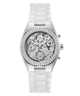 GW0773L1 GUESS Ladies Clear Silver Tone Multi-function Watch