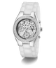 GW0773L1 GUESS Ladies Clear Silver Tone Multi-function Watch angle