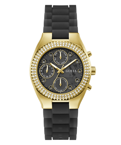 GW0773L2 GUESS Ladies Black Gold Tone Multi-function Watch