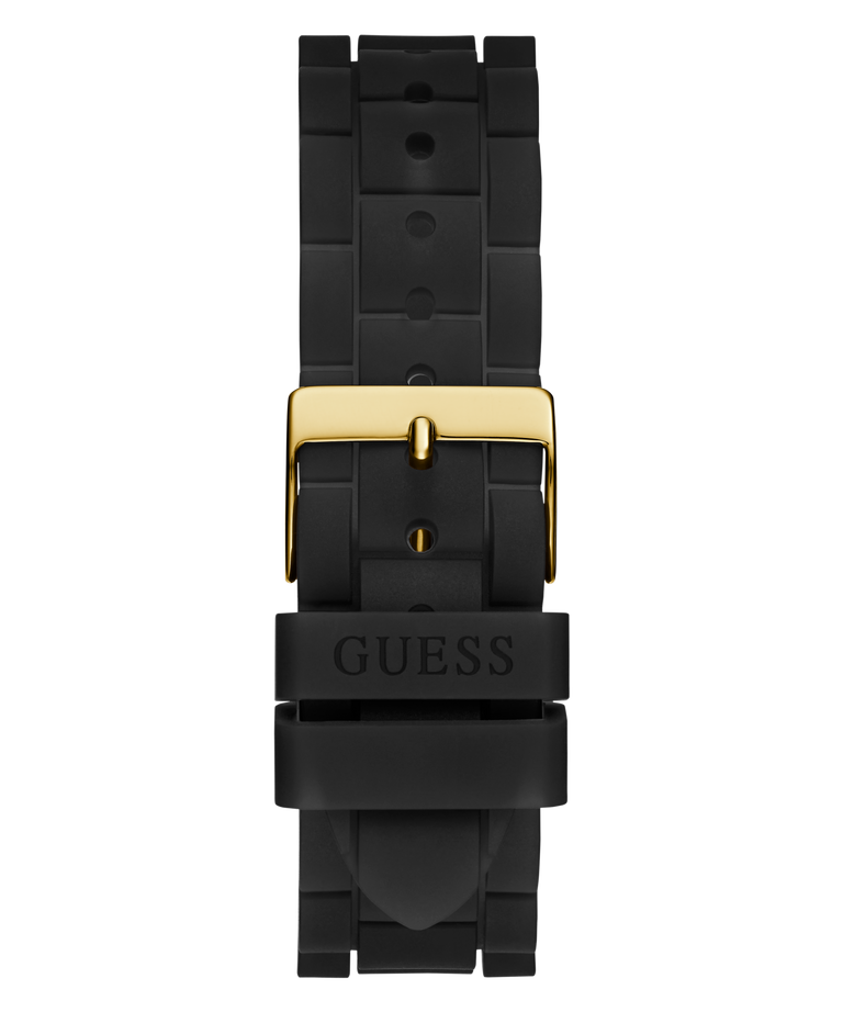 GW0773L2 GUESS Ladies Black Gold Tone Multi-function Watch back