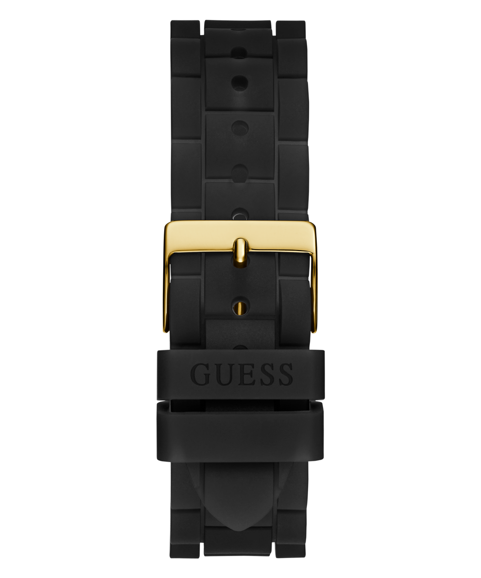 GW0773L2 GUESS Ladies Black Gold Tone Multi-function Watch back