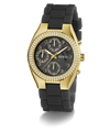 GW0773L2 GUESS Ladies Black Gold Tone Multi-function Watch angle