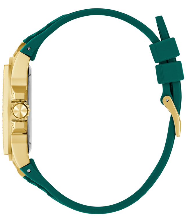 GW0774L2 GUESS Ladies Green Gold Tone Multi-function Watch side