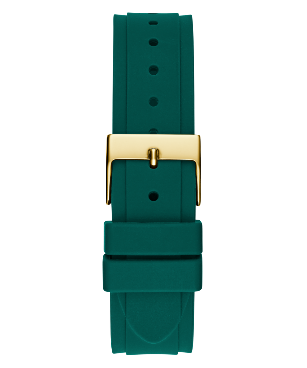 GW0774L2 GUESS Ladies Green Gold Tone Multi-function Watch back