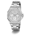 GW0777L1 GUESS Ladies Silver Tone Multi-function Watch angle