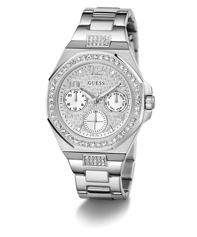 GW0777L1 GUESS Ladies Silver Tone Multi-function Watch angle