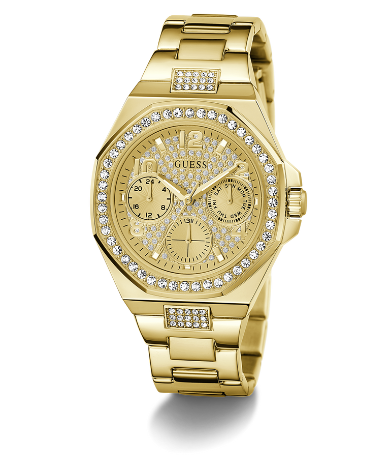 GW0777L2 GUESS Ladies Gold Tone Multi-function Watch angle