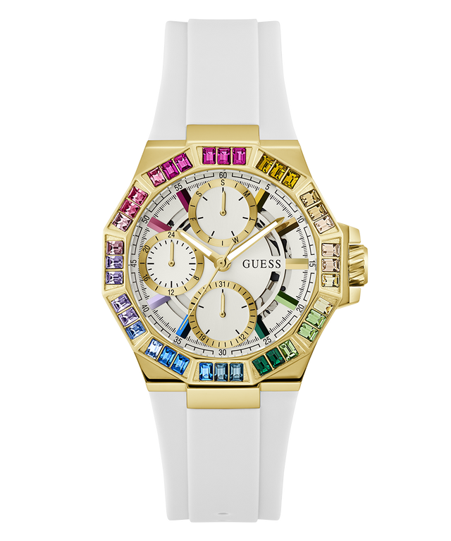 GW0779L1 GUESS Ladies White Gold Tone Multi-function Watch