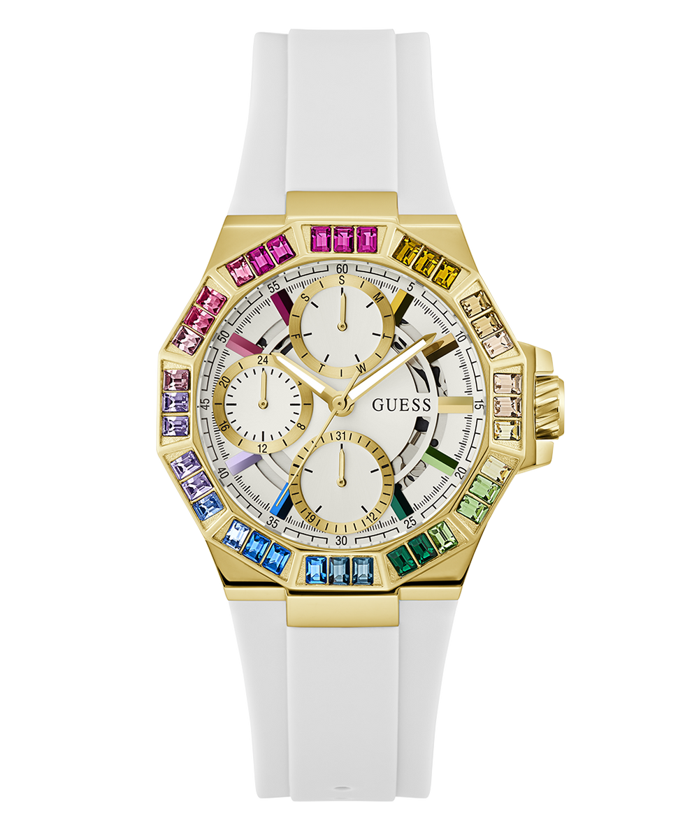 GW0779L1 GUESS Ladies White Gold Tone Multi-function Watch