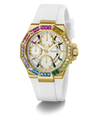 GW0779L1 GUESS Ladies White Gold Tone Multi-function Watch angle