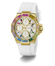 GW0779L1 GUESS Ladies White Gold Tone Multi-function Watch angle