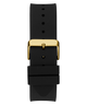 GW0781G4 GUESS Mens Black Gold Tone Analog Watch back view