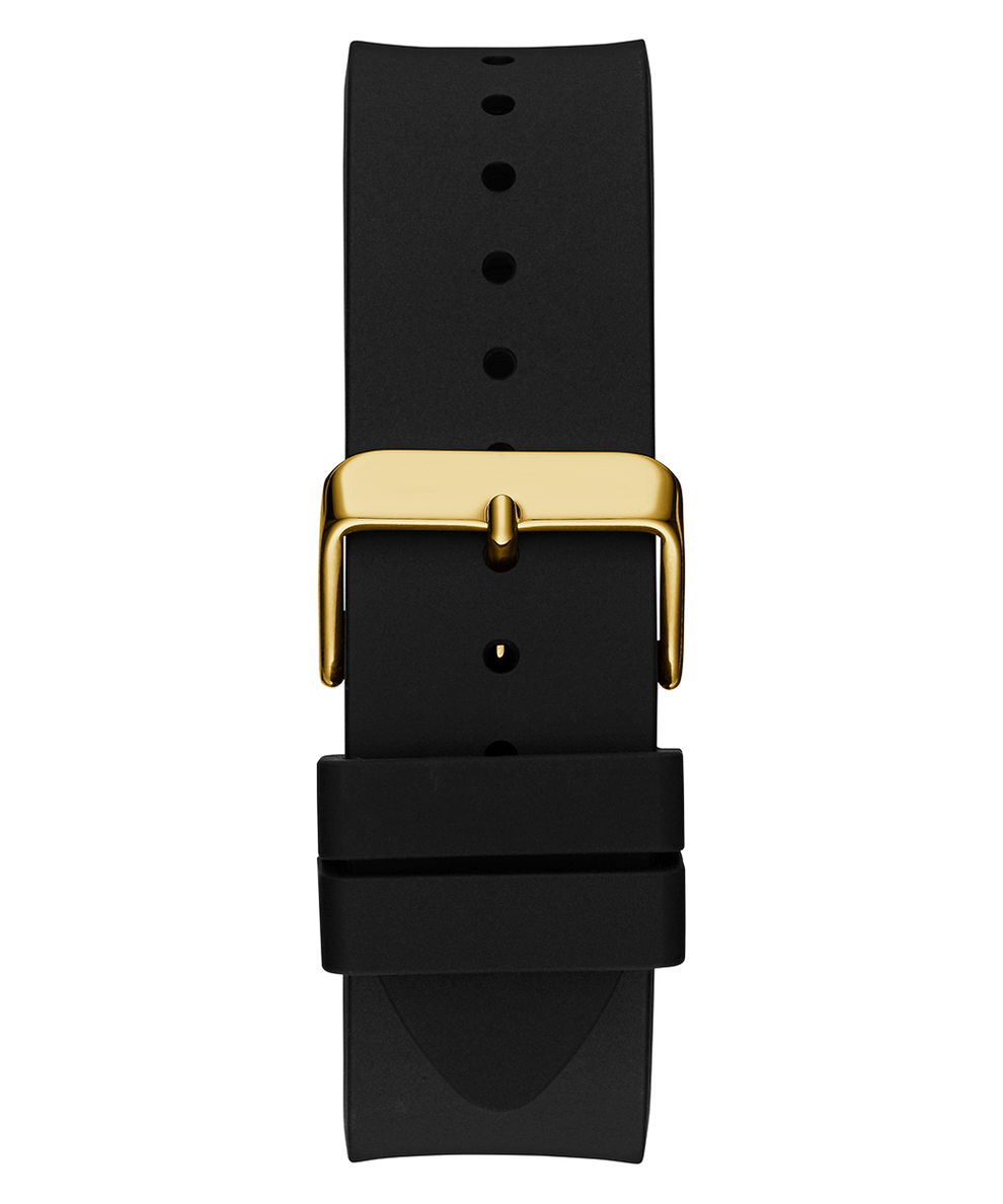 GW0781G4 GUESS Mens Black Gold Tone Analog Watch back view