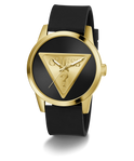 GW0781G4 GUESS Mens Black Gold Tone Analog Watch angle