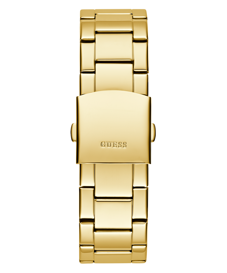 GW0783G1 GUESS Mens Gold Tone Analog Watch back view