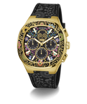 GW0784G1 GUESS Mens Day of the Dead Black Gold Tone Multi-function Watch angle