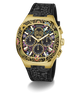 GW0784G1 GUESS Mens Day of the Dead Black Gold Tone Multi-function Watch angle