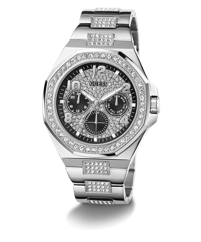 GW0785G3 GUESS Mens Silver Tone Multi-function Watch angle