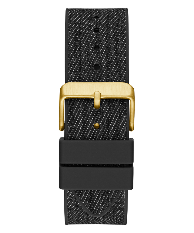 GW0786G1 Guess Mens Black Gold Tone Multi-function Watch back view