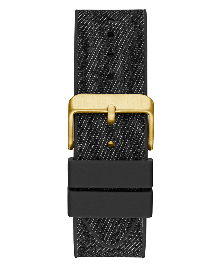 GW0786G1 Guess Mens Black Gold Tone Multi-function Watch back view