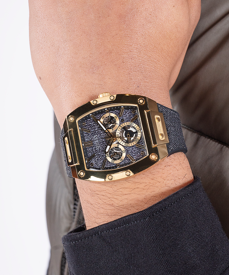 Guess Mens Phoenix Black Gold Tone Multi-Function Watch - GW0786G1 GUESS Guess Mens Phoenix Black Gold Tone Multi-Function Watch - GW0786G1 GUESS