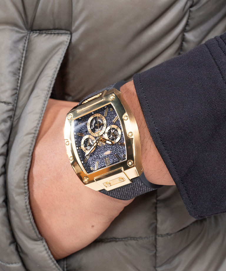 Guess Mens Phoenix Black Gold Tone Multi-Function Watch - GW0786G1 GUESS Guess Mens Phoenix Black Gold Tone Multi-Function Watch - GW0786G1 GUESS