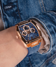 GW0786G2 GUESS Mens Blue Rose Gold Tone Multi-function Watch lifestyle