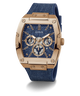 GW0786G2 GUESS Mens Blue Rose Gold Tone Multi-function Watch angle