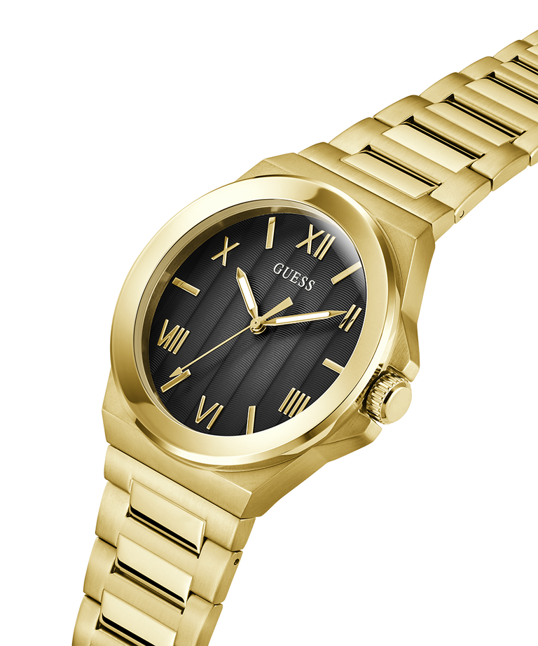 GW0789G2 GUESS Mens Gold Tone Analog Watch lifestyle angle