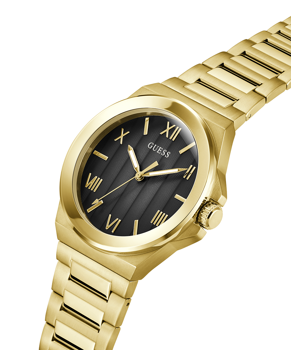 GW0789G2 GUESS Mens Gold Tone Analog Watch lifestyle angle