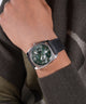 GW0792G1 GUESS Mens Black Silver Tone Multi-function Watch watch on wrist