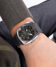 GW0792G1 GUESS Mens Black Silver Tone Multi-function Watch watch on arm