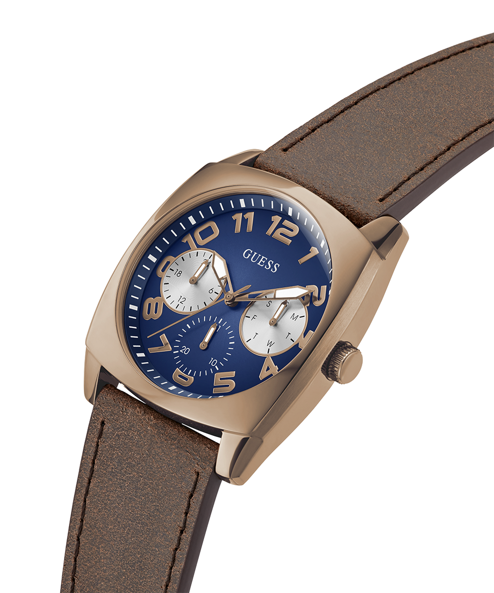 Guess Hombre Reloj Multifunción Guess Con Correa De Cuero Hombre