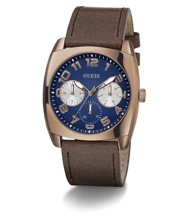 GW0792G4 GUESS Mens Brown Coffee Multi-function Watch angle