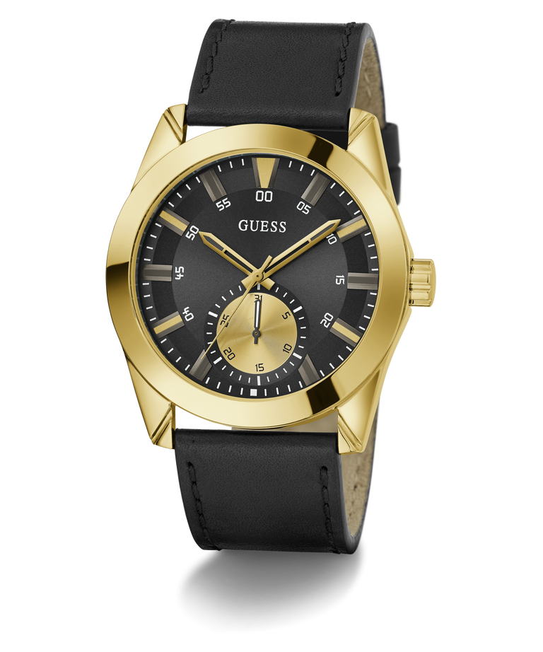 GW0793G2 Guess Mens Black Gold Tone Multi-function Watch angle