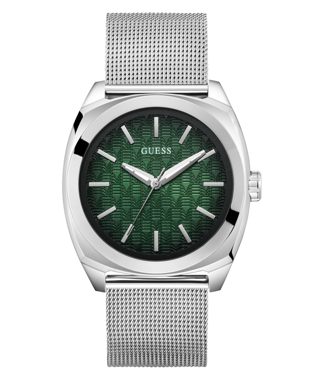 GW0794G1 GUESS Mens Silver Tone Analog Watch