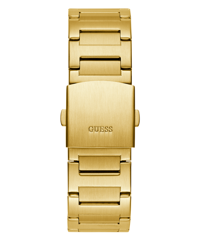 GW0795G4 GUESS Mens Gold Tone Multi-function Watch back view